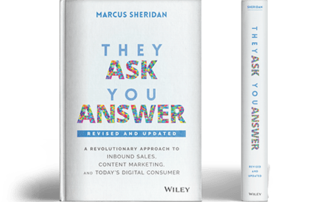 Buchcover von Marcus Sheridans Buch "They asy you answer"
